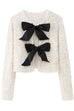 Camilladress Long Sleeves Bow Knot Glitter Sequin Top