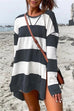 Camilladress Striped Long Sleeves Side Split Pullover