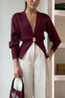 Camilladress Chicest V Neck Button Up Sweater Cardigan