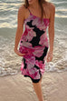 Camilladress One Shoulder Cut Out Floral Print Maxi Cami Dress