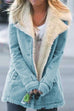 Camilladress Lapel Button Down Fuzzy Lined Jacket