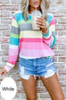 Camilladress Rainbow Striped Long Sleeves Pullover Top