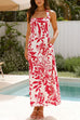 Halter Backless Printed Maxi Vacation Dress