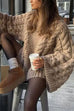 Camilladress Round Neck Oversized Cable Knit Sweater