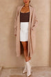 Camilladress Open Front Dolman Sleeves Pocketed Long Knit Cardigan