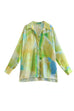 Camilladress Long Sleeves Button Front Tie Dye Blouse Shirt