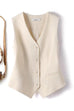 Camilladress V Neck Button Up Pocketed Blazer Vest