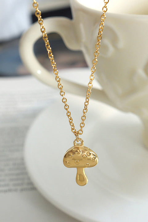 Camilladress Cute Little Stereoscopic Mushroom Pendant Necklace