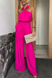 Camilladress Collared Sleeveless Wide Leg Pocketed Jumpsuit