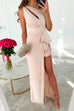 Camilladress One Shoulder Cut Out Draped Front Maxi Party Dress