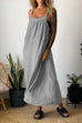 Camilladress Color Block Casual Cotton Linen Maxi Beach Dress