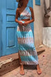 Camilladress One Shoulder Cut Out Waist Side Split Tie Dye Maxi Dress