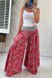 Camilladress Elastic Waist Wide Leg Palazzo Printed Casual Pants