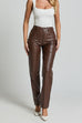 Camilladress High Rise Pocketed Casual Faux Leather Pants