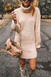 Camilladress Turtleneck Long Sleeves Ribbed Knit Sweater Dress(in 7 Colors!)