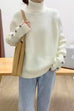 Camilladress Turtleneck Raglan Sleeves Buttons Slouchy Sweater