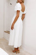 Camilladress V Neck Twist Front Puff Sleeves Cut Out Maxi Dress