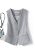 Camilladress V Neck Button Up Pocketed Blazer Vest