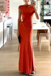 Short Sleeves Cut Out Open Back Bodycon Maxi Dress