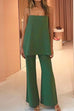 Camilladress Elegant Cami Top and Wide Leg Pants Solid Set