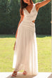 Camilladress V Neck Sleeveless Cut Out Swing Maxi Dress