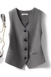 Camilladress V Neck Button Up Pocketed Blazer Vest