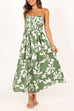 Camilladress Spaghetti Strap High Waist Printed Maxi Holiday Dress