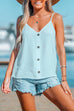 Camilladress V Neck Buttons Lightweight Cami Top