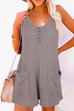 Camilladress Scoop Neck Pockets Solid Tank Romper