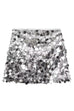 Camilladress Elastic Waist Sequin Paillette Mini Skirt