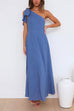 Camilladress Bow Knot One Shoulder High Waist Sleeveless Maxi Swing Dress