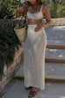 Camilladress Elastic Waist Hollow Out Cover Up Maxi Skirt