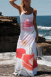 Camilladress Spaghetti Strap Backless Floral Print Maxi Vacation Dress