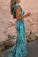 Camilladress Cowl Neck Backless Tie Dye Hoodied Maxi Dress