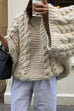 Camilladress Round Neck Oversized Cable Knit Sweater