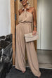 Camilladress Collared Sleeveless Wide Leg Pocketed Jumpsuit