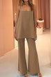 Camilladress Solid Cami Top and Wide Leg Pants Set