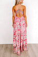 Camilladress Lace Up Backless High Waist Floral Maxi Cami Holiday Dress