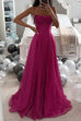 Camilladress Spaghetti Strap Glittering Tulle Maxi Party Dress