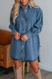 Camilladress Curve Hem Button Down Denim Shirt Dress