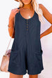 Camilladress Scoop Neck Pockets Solid Tank Romper