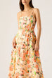 Spaghetti Strap Pocketed Floral Print Swing Maxi Dress