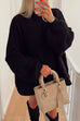 Camilladress Drop Shoulder Plain Casual Pullover Sweater