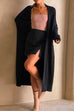 Camilladress Open Front Dolman Sleeves Pocketed Long Knit Cardigan