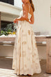 Camilladress Cut Out Waist Graffiti Print Swing Maxi Cami Vacation Dress