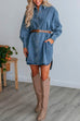 Camilladress Curve Hem Button Down Denim Shirt Dress