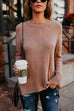 Camilladress Crewneck Side Split Ripped Comfy Sweater