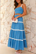 Camilladress Ric Rac Crop Cami Top and Tiered Maxi Swing Skirt Set