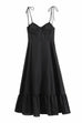 Camilladress Tie Shoulder Ruffle Swing Maxi Cami Holiday Dress