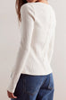 Camilladress Button Down Long Sleeves Ribbed Knit Top